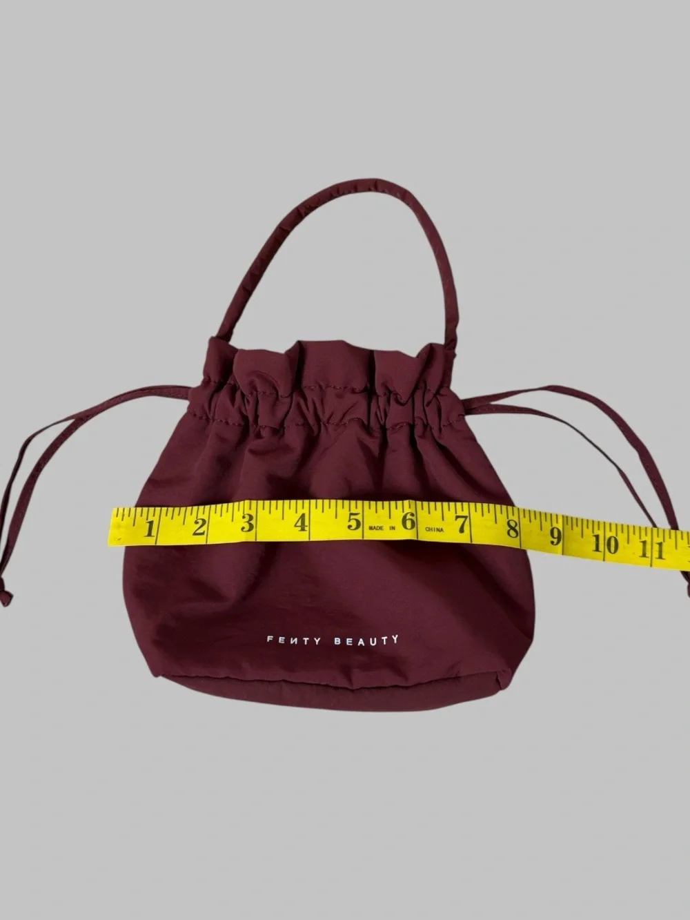Fenty Beauty Burgundy Drawstring Cosmetic Bag